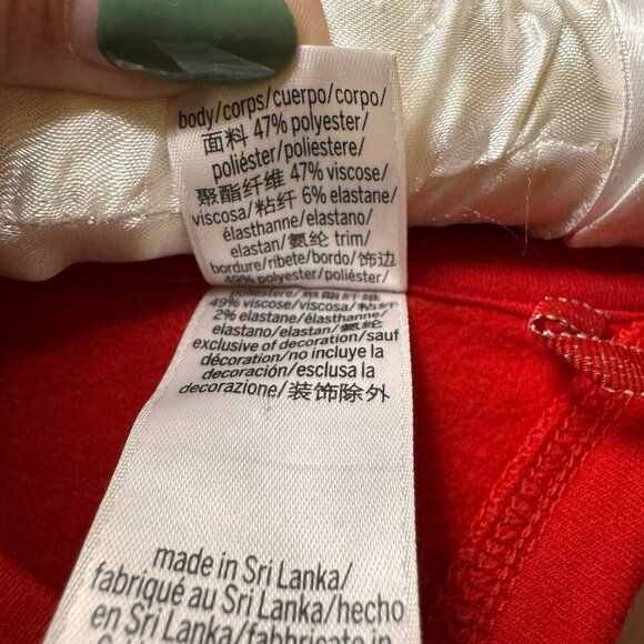 Victoria Sport Womens Sweatshirt Size Medium Red Key Hole Back Long Sleeve - Picture 6 of 8